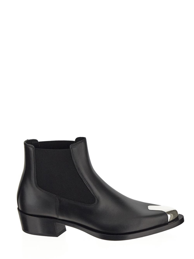 Alexander Mcqueen Punk Chelsea Boot In Black