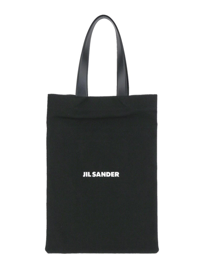 Jil Sander Book Tote Bag In Black