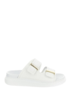Alexander Mcqueen Hybrid Flatform Slide Sandals In White