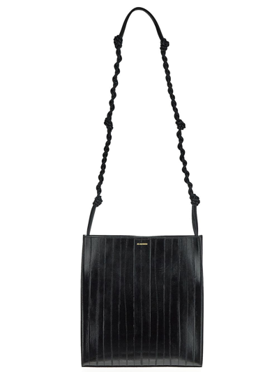 Jil Sander Tangle Medium Crossbody Bag In Black