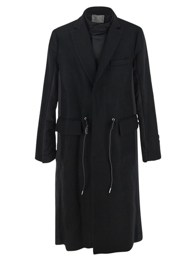 Sacai Coats In Black