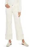 Nydj Teresa Deep Cuff Wide Leg Jeans In White Creek