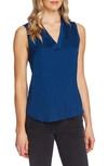 Vince Camuto Rumpled Satin Blouse In Deacon Blue