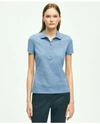 Brooks Brothers Supima Cotton Stretch Pique Polo Shirt | Medium Blue Heather