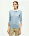 Brooks Brothers Cotton Removable Collar Sweater | Light Blue | Size Xl