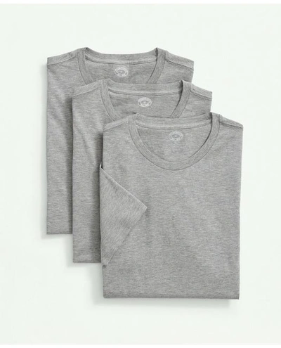 Brooks Brothers Supima Cotton Crewneck 3 Pack T-shirts | Grey | Size Xl