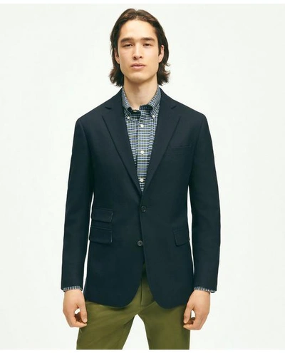 Brooks Brothers Slim Fit Stretch Wool Hopsack Blazer In Navy