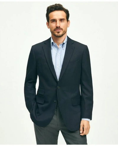 Brooks Brothers Traditional Fit Stretch Wool Hopsack Blazer In Navy