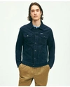 Brooks Brothers Medium Wale Corduroy Trucker Jacket | Navy | Size 2xl