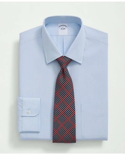 Brooks Brothers Supima Cotton Poplin Ainsley Collar, Dress Shirt | Light Blue | Size 17 33