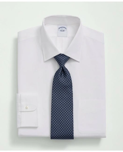 Brooks Brothers Supima Cotton Poplin Ainsley Collar, Dress Shirt | White | Size 16 34