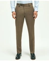 Brooks Brothers Classic Fit Wool Herringbone 1818 Dress Trousers | Brown | Size 35 30