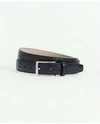 Brooks Brothers Leather Embossed Belt | Black | Size 40