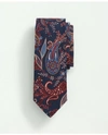 BROOKS BROTHERS WOOL SILK BOLD PAISLEY TIE | BLUE/RED | SIZE REGULAR