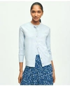Brooks Brothers Supima Cotton Cardigan Sweater | Dark Chambray | Size Small In Light Blue