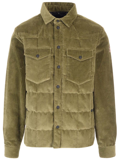 Moncler Grenoble Buttoned Long In Green
