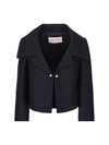 VALENTINO VALENTINO CRISP STUD DETAILED TWEED JACKET