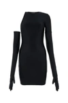 Balenciaga Women's Stretch Nylon Mini Dress In 1000