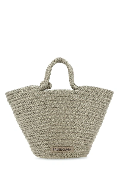 Balenciaga Small Ibiza Basket Bag In Beige