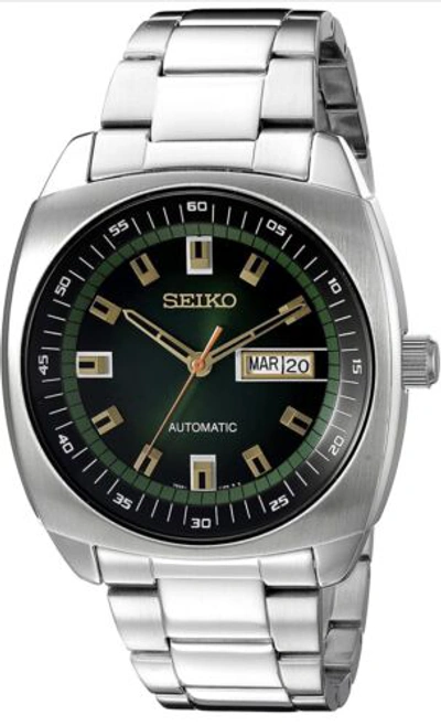 Pre-owned Seiko Snkm97 Recraft Green Dial Stainless Steel Automatic Men's Watch