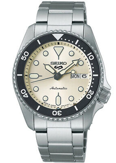 Pre-owned Seiko 5 Sports Skx Sports Style Sbsa227 Off-white Automatic Men's Watch Jp
