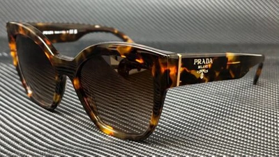 Pre-owned Prada Pr 17zs Vau6s1 Brown Tortoise Women's 54 Mm Sunglasses
