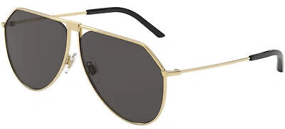 Pre-owned Dolce & Gabbana Slim Dg 2248 Gold/grey 62/11/145 Men Sunglasses In Gray