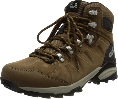 Pre-owned Jack Wolfskin Women's 4050871 Hiking Shoe In Brown/apricot