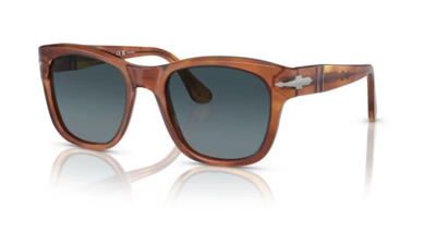 Pre-owned Persol 0po3313s 96/s3 Terra Di Siena/light Blue Gradient Polarized Sunglasses In Light Blue Gradient Dark Polarized