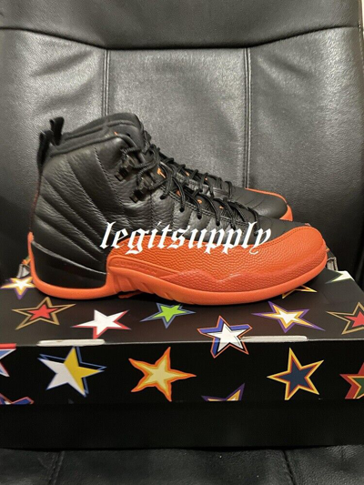 Pre-owned Jordan Sz 5-12 Wmns Nike Air  12 Wnba Brilliant Orange Black White Fd9101-081