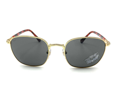 Pre-owned Persol Po2476s Sunglasses 515/b1 Gold/dark Grey Lens 52mm In Gray