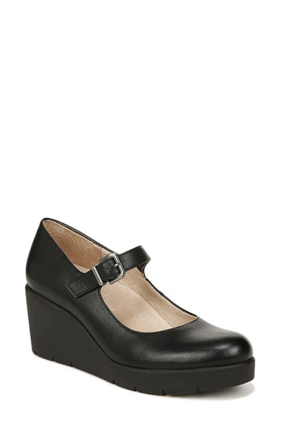 Soul Naturalizer Adore Mary Jane Wedge In Black Synthetic