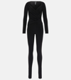 Norma Kamali Jumpsuit With Deep V-neck In Black