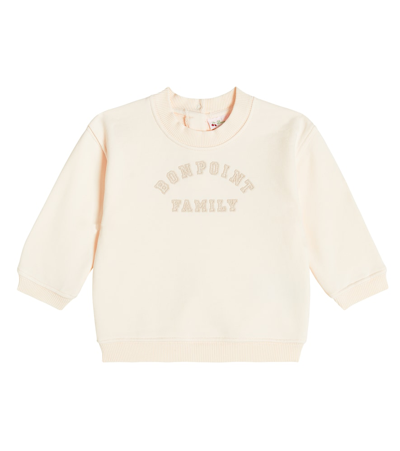 Bonpoint Babies' Girls Ivory Cotton Sweatshirt In Pink