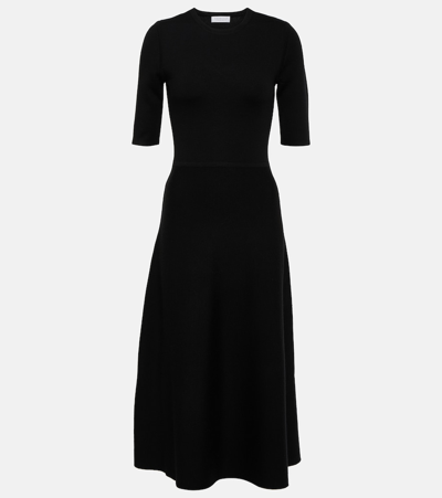 Gabriela Hearst Seymore羊毛、羊绒与真丝连衣裙 In Black