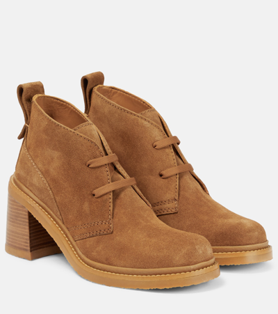 See By Chloé Bonni Suede Ankle Boots In Brown