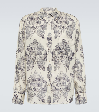 Commas Silk And Cotton Shirt In Beige