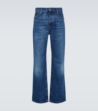 Ami Alexandre Mattiussi Bleached Mid-rise Straight Jeans In Blue