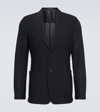 Giorgio Armani Blazer  Herringbone Single-breasted Jacket In Black