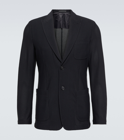 Giorgio Armani Single-breasted Tailored Blazer In Black