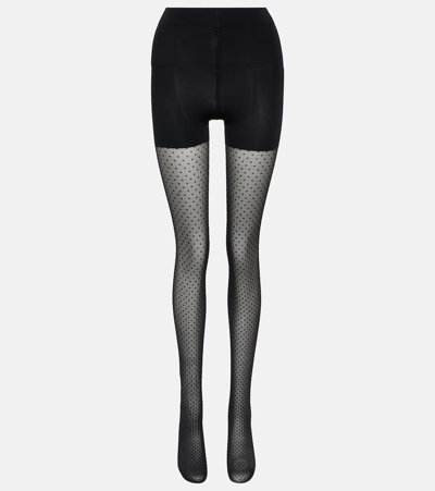 Wolford Control Patterned Tights In Black