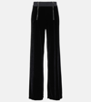 TOM FORD ZIP-DETAIL VELOUR STRAIGHT trousers