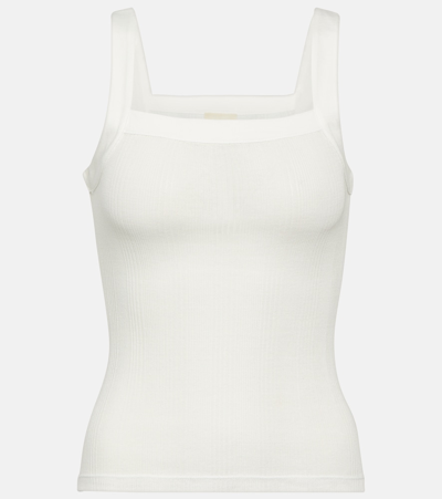 Khaite Oylan Jersey Tank Top In White