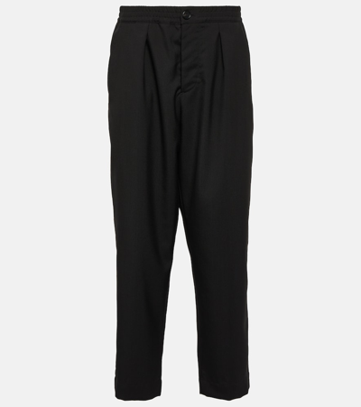 Marni Virgin Wool Straight Pants In Black