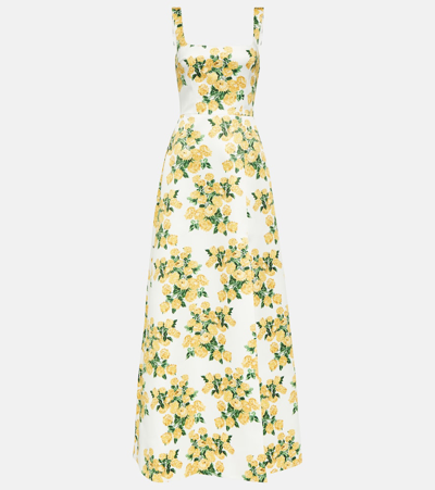 Emilia Wickstead Floral Maxi Dress In Yellow