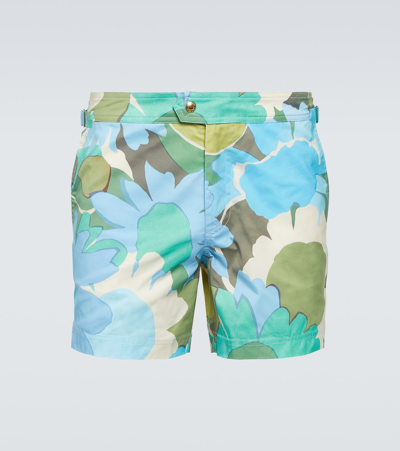 Tom Ford Floral Swim Trunks In Multicoloured