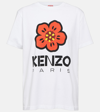 Kenzo Printed Logo Loose Cotton Jersey T-shirt In White