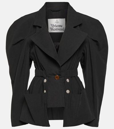 Vivienne Westwood Jacques泡泡袖棉质夹克 In Black