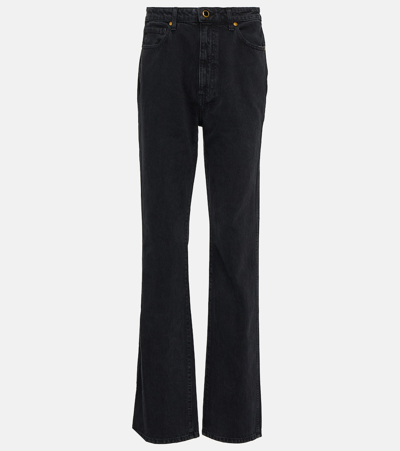 Khaite Danielle High-rise Straight Jeans In Black