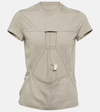 Rick Owens Cutout Cotton T-shirt In Multicoloured